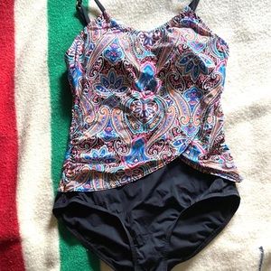 Jantzen swim suit bathing suit one piece sz med good condition